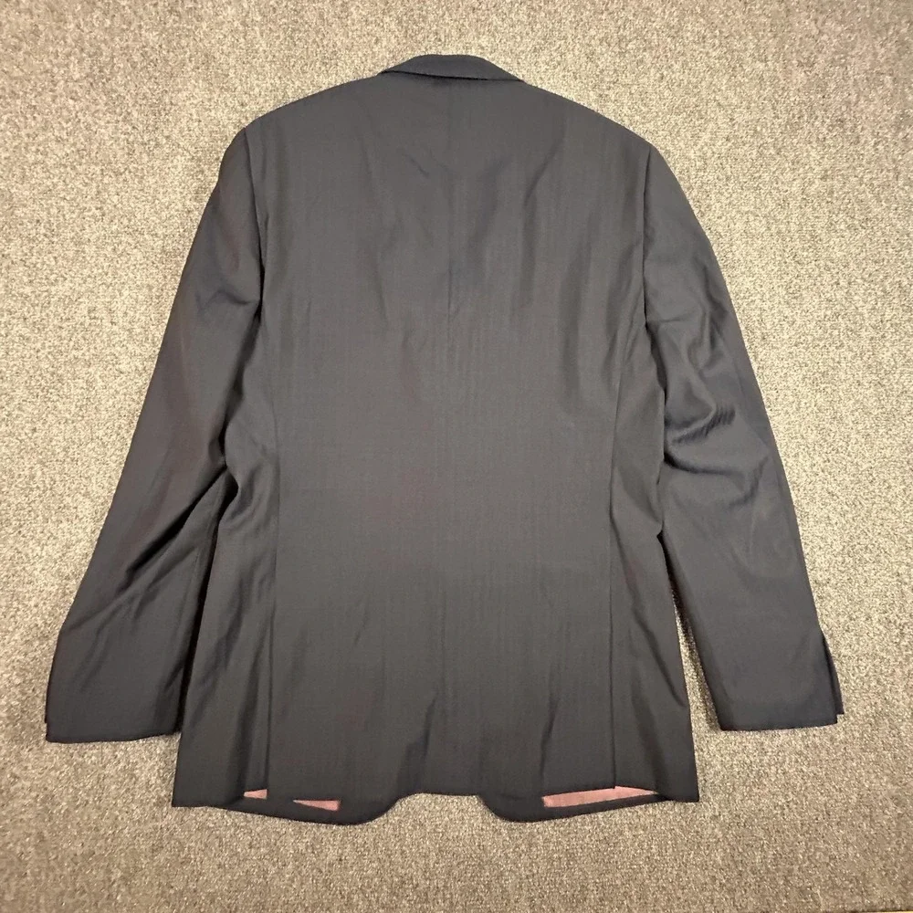 Tiglio Luxe Blazer Mens 40R Navy Blue Wool‎ Slim Fit Fine Italian Cloth Jacket